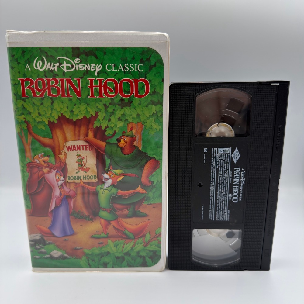 Walt Disney Classic Robin Hood VHS Black Diamond Edition Clamshell 1189 1991